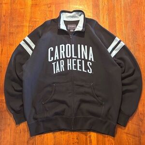 Vintage ‘90s UNC Tarheels Champs Sports Embroidered Zip Up Navy Track Jacket XXL